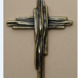 Croix ref K 26  15 x 12 cm - 230 gr finition or,nickel mat, vieux cuivre