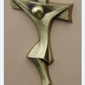 Croix ref K 27  17 x 9 cm 250 gr finition or, Nickel mat