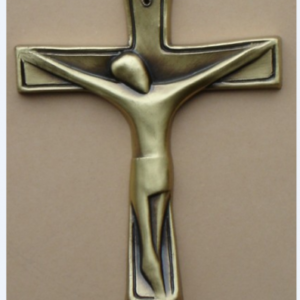 Croix ref K 28  16 x 13 cm 250 gr finition or, nickel mat