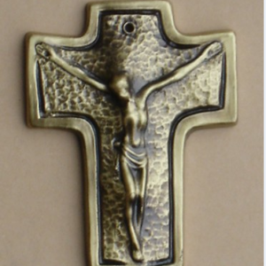 Croix ref K 30  9.5 x 7 cm 165 gr finition or, nickel mat, vieux cuivre