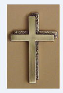 Croix ref K 41  13 x 9 cm 200 gr finition or, nickel mat