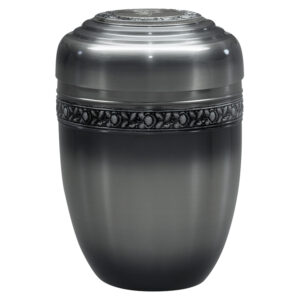 Urne en cuivre couvercle avec roses